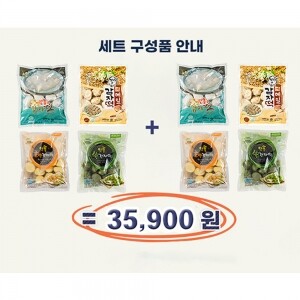 밀원본가 안흥찐빵,직판 밀원본가 강원도 안흥 감자떡 4종 세트 1+1 / 600g*8봉 (4.8kg)